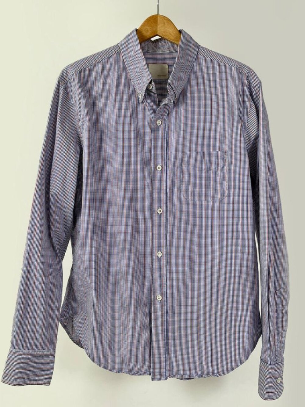 Band Of Outsiders Checked Long Sleeve Button-Down Shirt Size XL